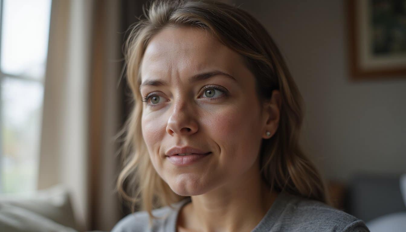 Adult portrait with natural light and gentle focus, reflecting healing and rest