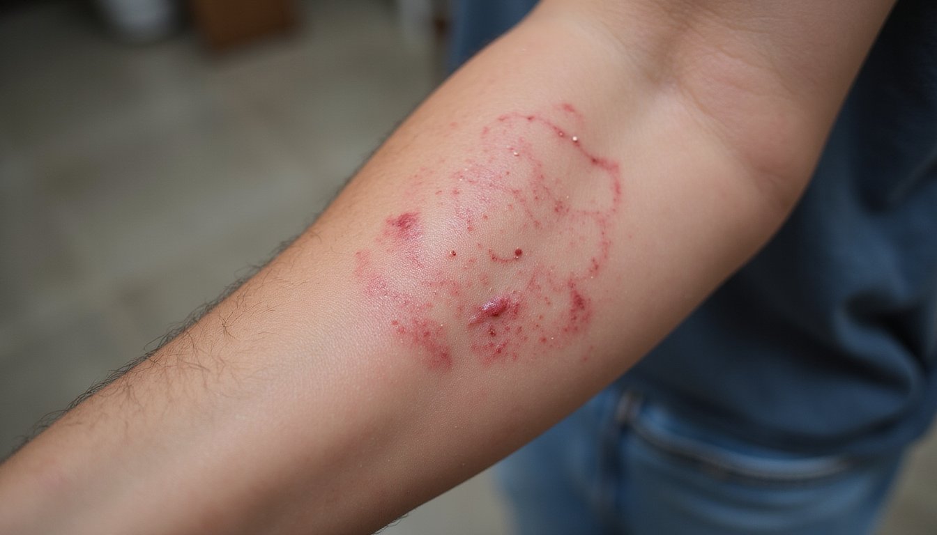 intravenous injection track mark formation