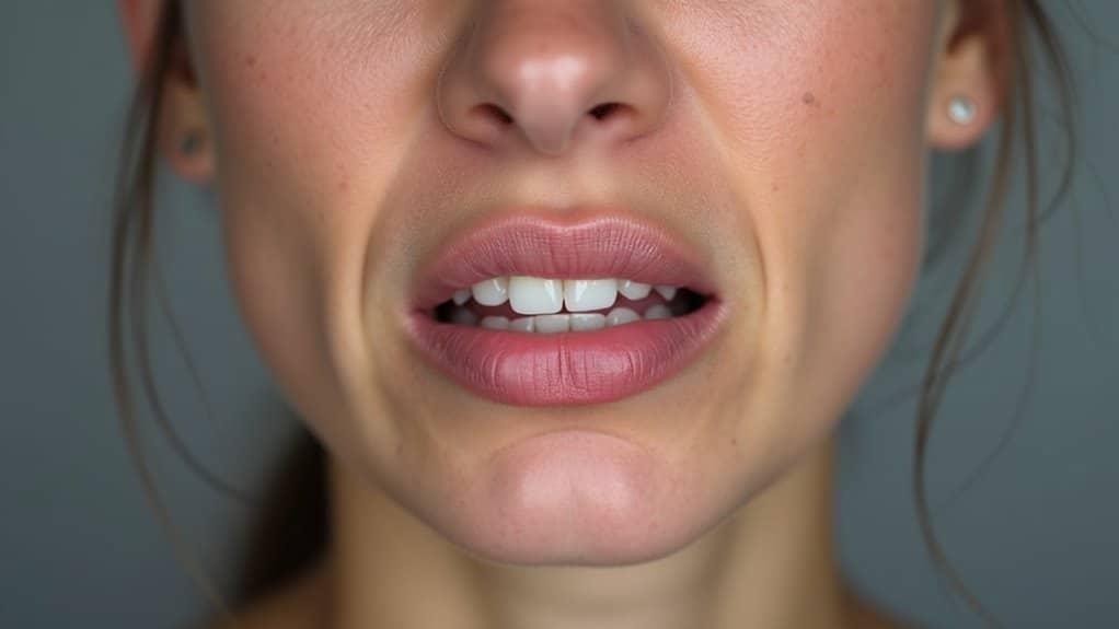 jaw cracking from lip popping